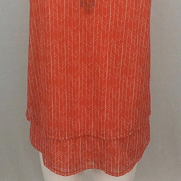 Worthington Women Medium Tunic Top Sleeveless Boho Sheer Lined Stretch - Picture 4 of 12